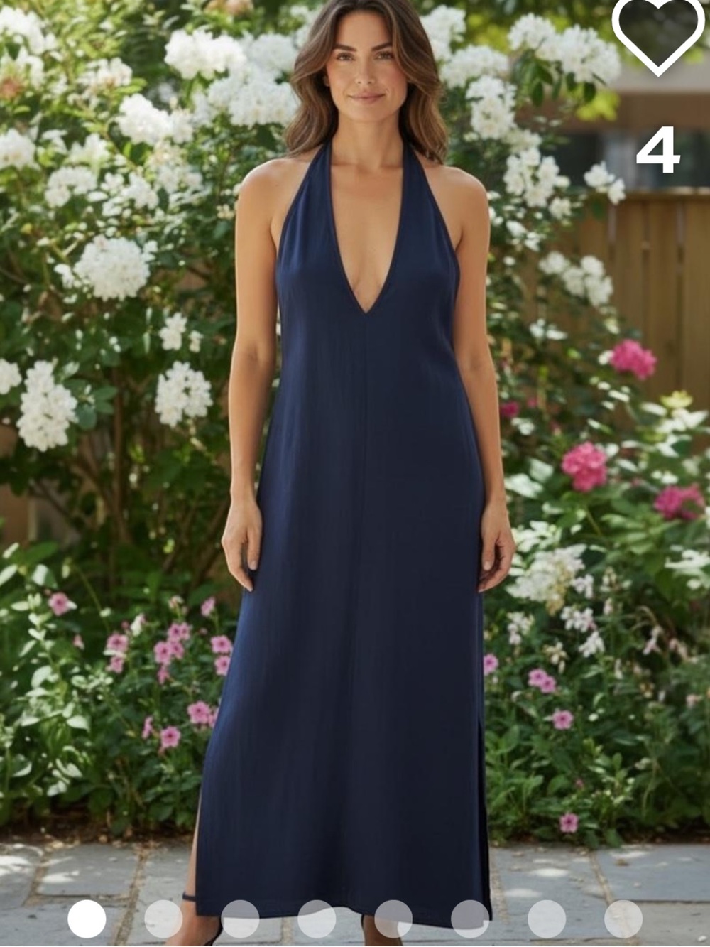 Antonio melani navy halter dress NWOT size small